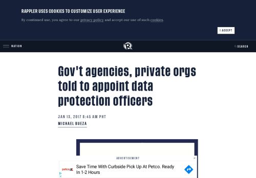 
                            6. Gov't agencies, private orgs told to appoint data protection officers