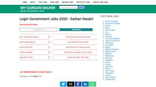
                            5. Govt Login Jobs 2019 - Sarkari Naukri