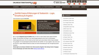 
                            8. GoWild Casino Erfahrungen & Testbericht - Login, Einzahlung ...