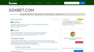 
                            9. goxbet.com Technology Profile - BuiltWith