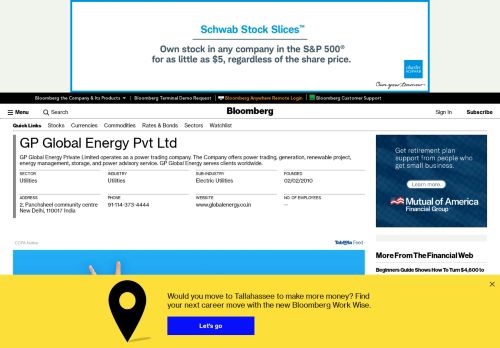 
                            13. GP Global Energy Pvt Ltd: Company Profile - Bloomberg