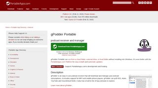 
                            8. gPodder Portable (podcast receiver and manager) | PortableApps.com