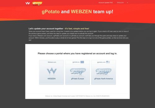 
                            1. gPotato and WEBZEN team up! - Webzen - Global Games Portal