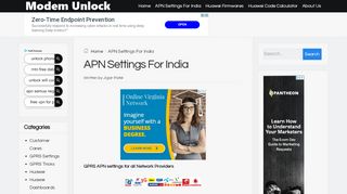 
                            7. GPRS APN Settings with Username and Password - Modem Unlock