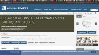 
                            11. GPS APPLICATIONS FOR GEODYNAMICS AND EARTHQUAKE ...