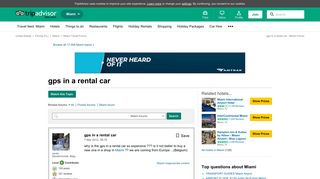 
                            12. gps in a rental car - Miami Forum - TripAdvisor