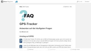 
                            7. GPS-Tracker | c't | Heise Magazine