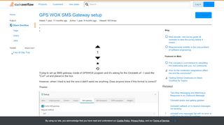 
                            11. GPS WOX SMS Gateway setup - Stack Overflow
