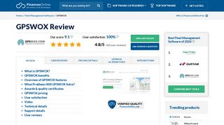 
                            9. GPSWOX Reviews: Overview, Pricing and Features