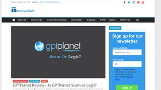 
                            9. GPTPlanet Review - Is GPTPlanet Scam or Legit? - The Usual Stuff
