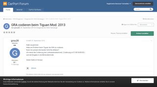 
                            10. GRA codieren beim Tiguan Mod. 2013 - Diagnose für VAG-Fahrzeuge ...