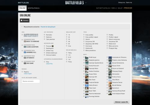 
                            3. Gra online - Battlelog / Battlefield 3