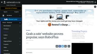 
                            8. Grab a rate' website proves popular, says RaboPlus - NZ Herald