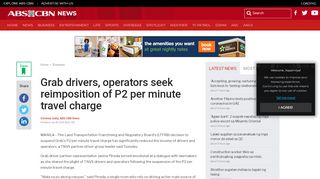 
                            12. Grab drivers, operators seek reimposition of P2 per minute travel ...