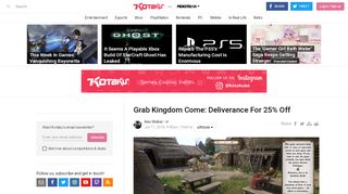 
                            9. Grab Kingdom Come: Deliverance For 25% Off | Kotaku Australia