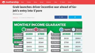 
                            4. Grab launches driver incentive war ahead of Go-Jek's entry into S'pore ...