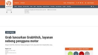 
                            11. Grab luncurkan GrabHitch, layanan nebeng pengguna motor