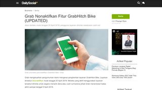 
                            5. Grab Nonaktifkan Fitur GrabHitch Bike (UPDATED) | Dailysocial