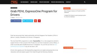 
                            9. Grab PDVL ExpressOne Program for Drivers | Firstlane Singapore