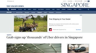 
                            6. Grab signs up 'thousands' of Uber drivers in Singapore, Transport ...