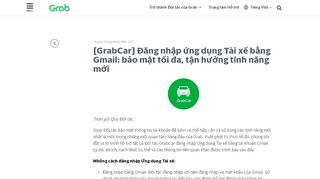 
                            5. [GrabCar] Đăng nhập ứng dụng Tài xế bằng Gmail: bảo mật tối đa, tận ...