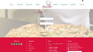 
                            12. Grace's Place Pizzeria - Login