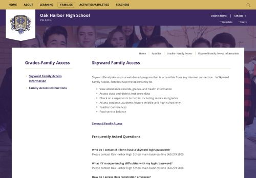 
                            12. Grades-Family Access / Skyward Family Access Information