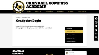 
                            9. Gradpoint Login – Students – Crandall Compass Academy