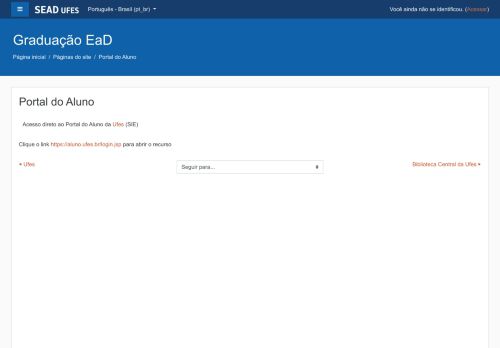 
                            8. Graduação EaD: Portal do Aluno - Ufes EAD