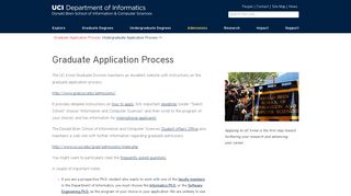 
                            5. Graduate Application Process | Informatics @ the ... - UCI Informatics