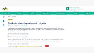 
                            3. Graduate internship scheme in Nigeria ▷ Legit.ng