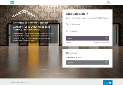 
                            2. Graduate login and registration - Careers Connect