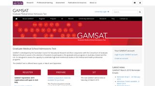 
                            4. Graduate Medical School Admissions Test - GAMSAT - Australian ...
