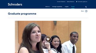 
                            3. Graduate programme - Schroders global - Schroders