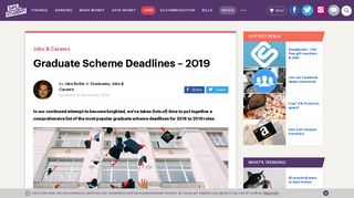 
                            6. Graduate Scheme Deadlines – 2019 - Save the Student