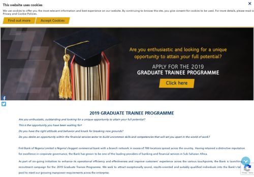 
                            1. Graduate Trainee Recruitment - FirstBank Nigeria