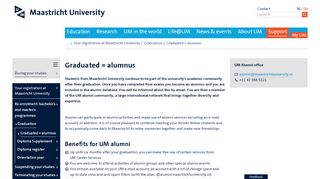 
                            3. Graduated = alumnus - Maastricht University
