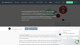 
                            7. Graduateland lancerer KU Projekt & Job, Københavns Universitets ...