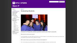 
                            8. Graduating Students - Stern IT - Google Sites