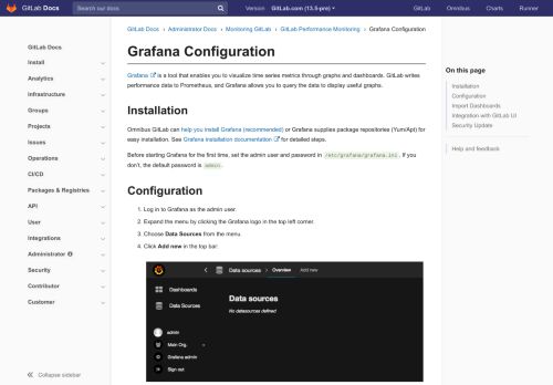 
                            12. Grafana Configuration | GitLab