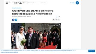 
                            12. Gräfin von und zu Arco-Zinneberg heiratet in Basilika Niederalteich