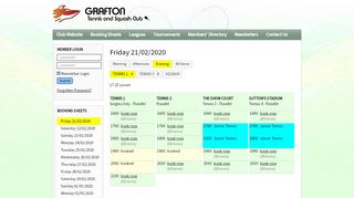 
                            11. Grafton Tennis and Squash Club - Court Booking System - MyCourts