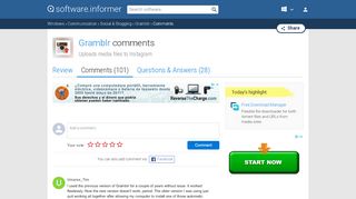 
                            3. Gramblr: User reviews - Software Informer