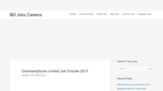 
                            10. Grameenphone Limited Job Circular 2017| BD Jobs Careers