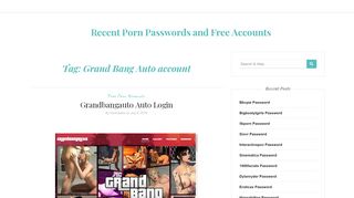 
                            5. Grand Bang Auto account – Recent Porn Passwords and Free Accounts