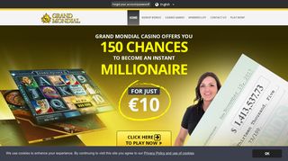 
                            9. Grand Mondial Casino | 150 Chances to become an instant millionaire!