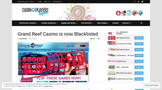 
                            8. Grand Reef Casino is now Blacklisted - Casino Players Report