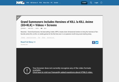 
                            5. Grand Summoners Includes Heroines of KILL la KILL Anime (GS+KLK ...