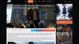 
                            13. Grand Theft Auto IV PC receives patch with Windows 8/10, high-end ...