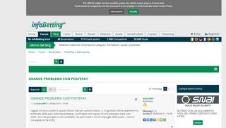 
                            13. GRANDE PROBLEMA CON POSTEPAY - Pagina 2 - Forum - InfoBetting